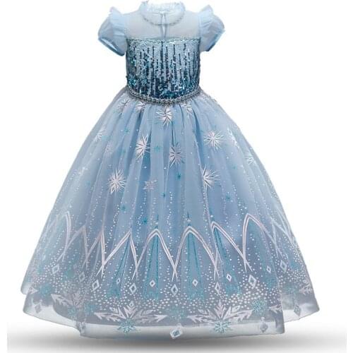3-8 Years Girls Cosplay Christmas Dress Kids Summer Costume Birthday Party Princess Dresses For Children Clothing