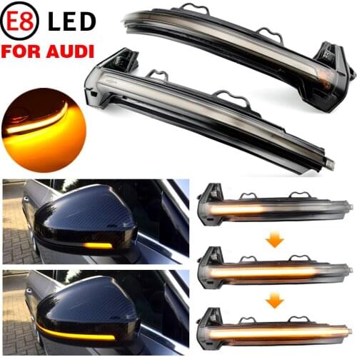 Smoked Lens For Audi A4 S4 RS4 B9 2016-2019 A5 S5 RS5 Dynamic Turn Signal LED Light Side Mirror Indicator Sequential Blinker
