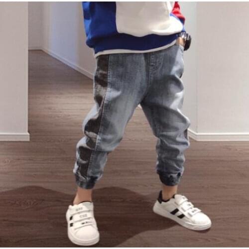 Boys Jeans 2021 Spring Autumn Kids Clothes Fashion Children Leisure Denim Trousers Pants For Big Boy 3-12 Yeas