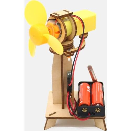 Shaking his head small electric fan science experiment material package electric fan small works primary school students manual