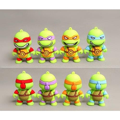 Teenage Mutant Ninja Turtles Action Figure Tabletop Ornaments Q Version Movable Model Toys 6cm