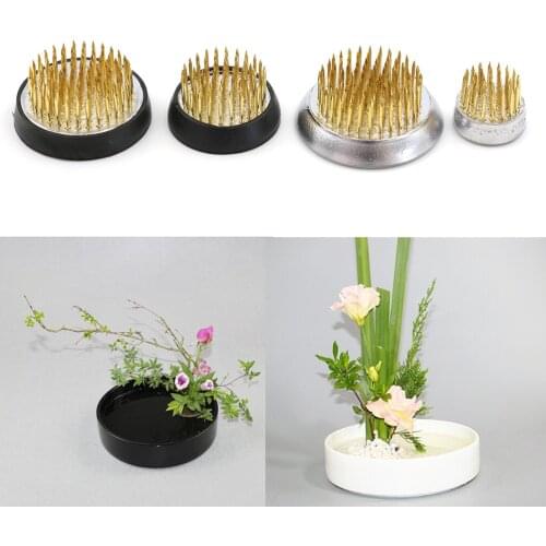 4sizes Insert Base Ishizaki Kenzans Pin Art Fixed Tools Round Japanese Flower Holder Art Fixed Tools Flower Arrangement