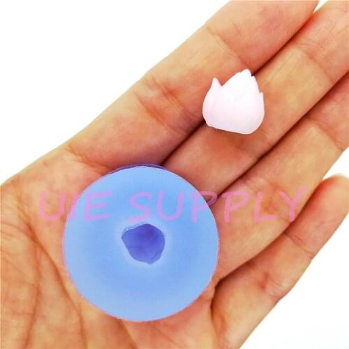 HYL432U Lotus Flower Siliicone Mold Fondant Cake Decorating Candy Chocolate Resin Earrings Necklace 12.1mm x 11.0mm x 12.5mm