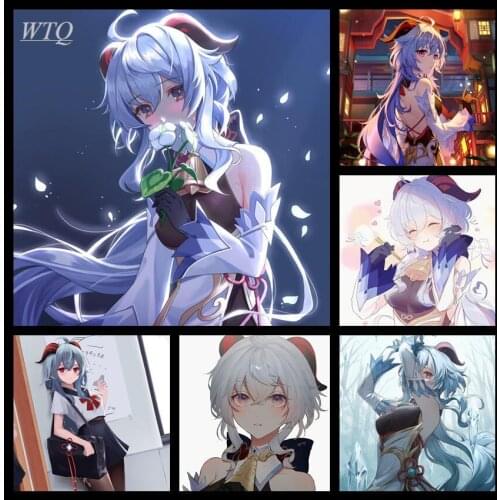 Game Poster Genshin Impact Game Female Character Gan Yu Anime Posters Canvas Painting Wall Decor Wall Art Picture Home Decor