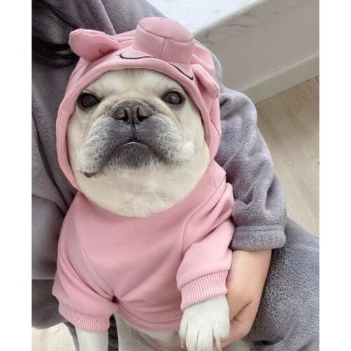 Customized Law Fighting Clothes Pug Sweater Law Fighting Pig Sweater Fat Dog Clothes Pet Dog Plus Velvet Clothes