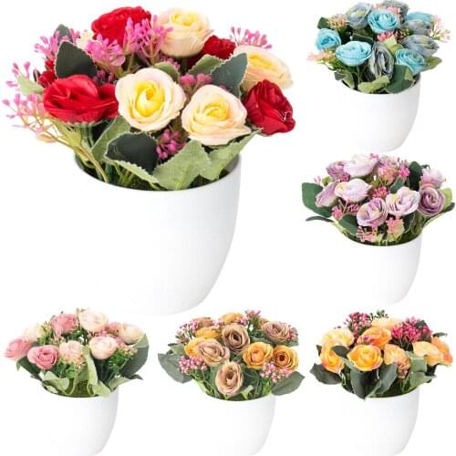 Artificial Matthiola Fake Flower Bonsai Garden Home Bridal Wedding Party Festival Ornaments Decor
