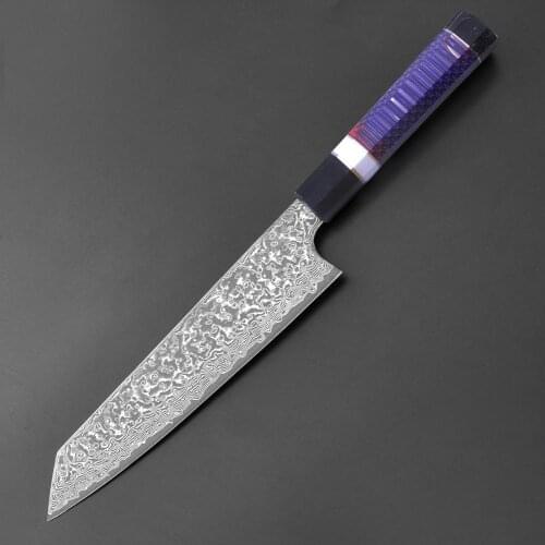 Kitchen Knife Damascus Steel Meat Vegetable Fish Fruit Chef Gyuto Knives Cooking Tool Super Sharp with Octagon Handle 43-44
