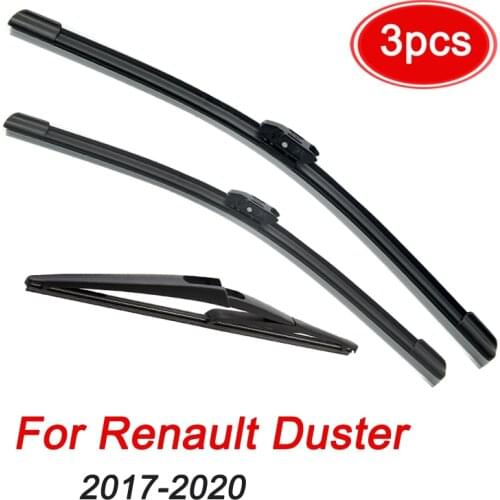 MIDOON Windshield Windscreen Wiper Blades Kit For Dacia Renault Duster MK2 2017 2018 2019 2020 Front Rear Window Wiper Set