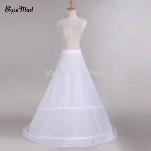 New Bridal Dress Crinoline 2 Hoops Petticoat Underskirt Mermaid Wedding Skirt
