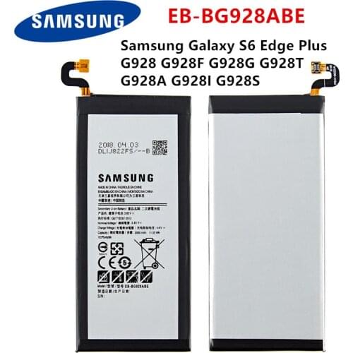 SAMSUNG Orginal EB-BG928ABE 3000mAh Battery For SAMSUNG GALAXY S6 Edge Plus + G928 G928F G928G G928T G928A G928I G928S G9287
