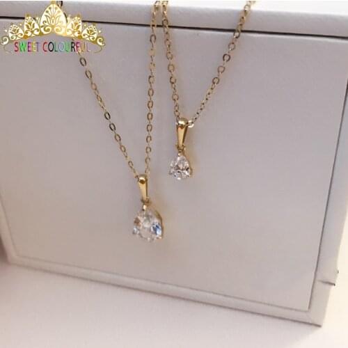 Heart-shaped 14k gold necklace AU58.8 14K Necklace H003