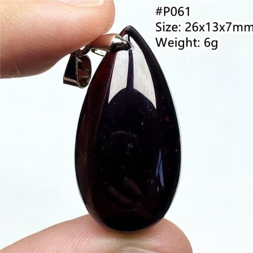 Top Natural Red Garnet Pendant Jewelry For Women Lady Men Healing Love Stone 26x13x7mm Beads Silver Clear Crystal Gemstone AAAAA