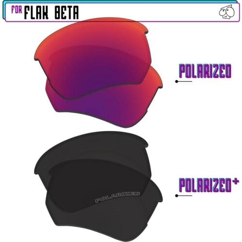 EZReplace Polarized Replacement Lenses for - Oakley Flak Beta Sunglasses - BlackPPlus-MidnightP