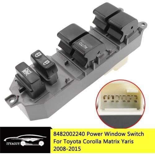 Electronic Power Master Power Window Switch Button Regulator 84820-02240 for Toyota Yaris Corolla MATRIX 2008-2015 8482002240