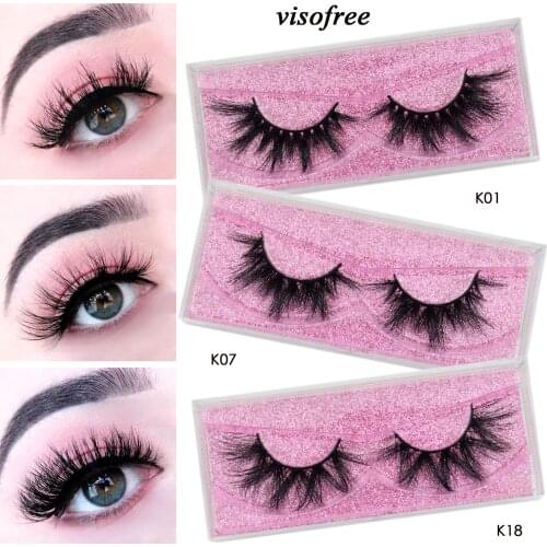 Visofree Eyelashes 3D Mink Lashes Faux Cils Dramatic Mink Eyelashes Makeup Lashes Full High Volume Mink Lashes Reusable Lashes