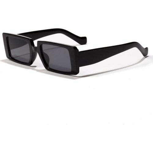 Veshion Black Rectangular Sunglasses Women Retro Summer Beach Male Sun Glasses Female Square Green Leopard Gift Items Uv400