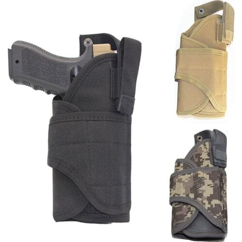 Tactical Universal Molle Gun Holster for Glock 17 18 Beretta M9 G2C Revolver Waist Pistol Pouch Holster Nylon Airsoft Bag