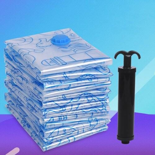 Vacuum Bag Storage Home Organizer Transparent Border Foldable Clothes Organizer Seal Compressed travel Saving Space Bags Package