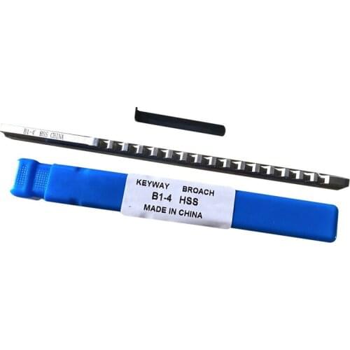 4mm B1 Push-Type Keyway Broach Metric Size HSS High Speed Steel & Shim for CNC Router Metalworking Tool Metal Cutter