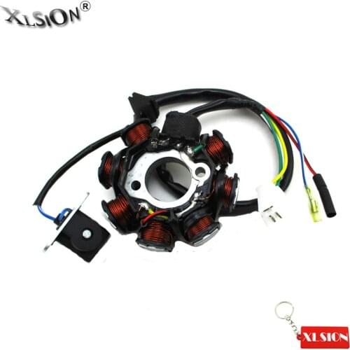 XLSION Aftermarket 8 Coil AC Ignition Stator Magneto For GY6 50cc Scooter Moped ATV Quad Go kart