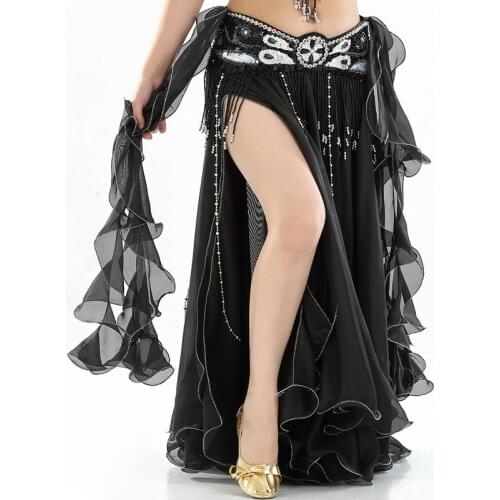 Belly Dance Skirts Women 2018 Dancing Long Maxi Skirts lady Sexy Oriental Belly Dance Skirt Bellydance Skirt(Without Belt)