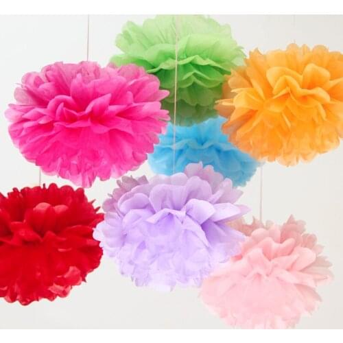 1 piece of 30cm DIY creative scene layout family garden wedding birthday holiday romantic decoration handmade paper towel pompom