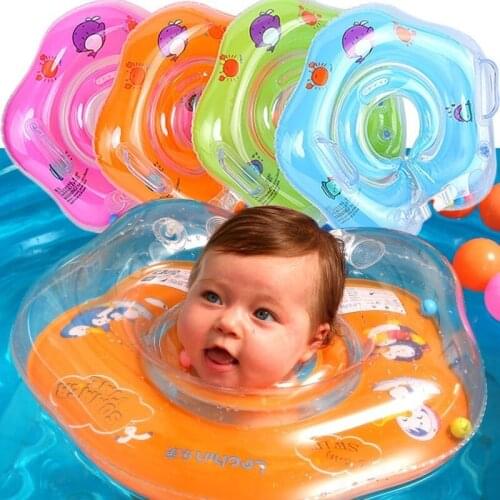 1 pcs Baby Swim Ring Neck Tube Ring Safety Infant Neck Float Circle For Kids Swimming Pool Bathing Inflatable Lifebuoy