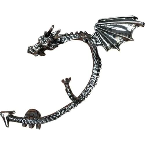 1pc New Fashion jewelry Retro Vintage Bronze Punk Temptation Metal Dragon Bite Ear Cuff Clip Wrap Earring top qualityHot