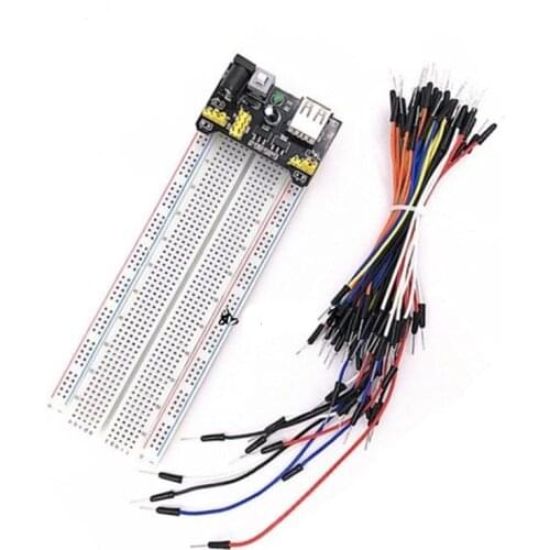 1pcs PCB & Breadboard 830 Tie Point Solderless PLUG 8 Power Lane Protoboard Prototype Systems Accessoriess Test Develop DIY
