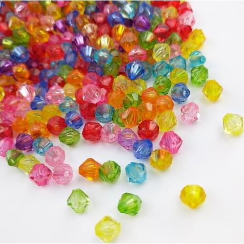 20/50/100pcs Colorful Crystal Diamond Beads Hole Acrylic Bead Spacer Beads for Fashion Jewelry Making DIY Necklace Bracelet
