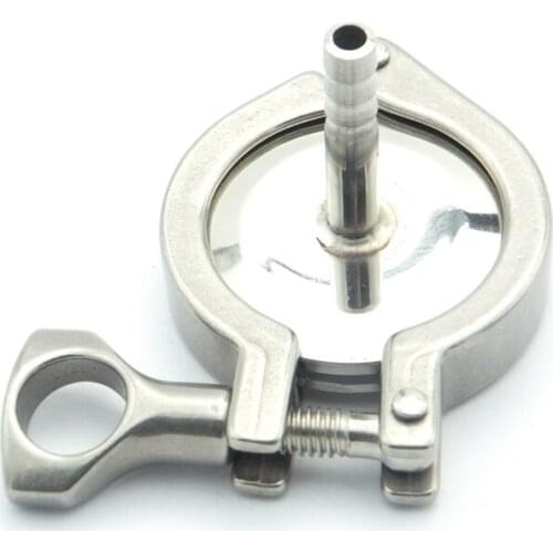 304 Stainless Steel Sanitary Pipe Fitting Set 12.7mm Hose Barb Ferrule + 3/4" Tri Clamp + Silicon Gasket + End Cap