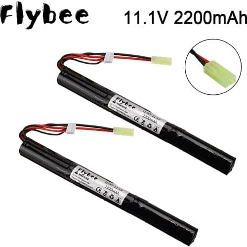 2pcs/set 3S 11.1V Power battery For Airsoft Gun 11.1V 2200MAH 18650 Lipo battery for RC AKKU Mini Airsoft Gun Battery RC model