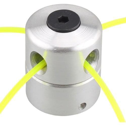 Aluminum Grass Trimmer Head with 4 Lines Brush Cutter Head for Lawn Mower Accessories Cutting Line Head Garden Tool Accessory