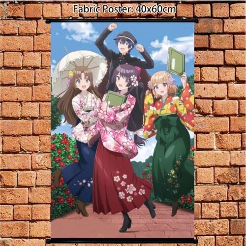 Anime Poster Osananajimi ga Zettai ni Makenai Love Comedy Shida Kuroha Momosaka Maria Wall Scroll Home Decoration 60x40cm