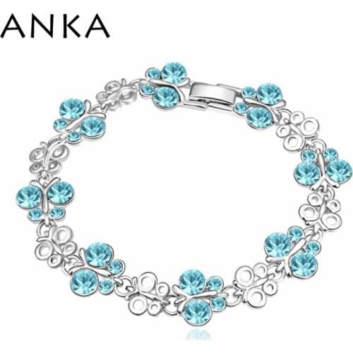 ANKA Bracelets & Bangles Jewelry Crystal Butterfly Bracelet Crystals from Austrian Valentines Day Gift #102568