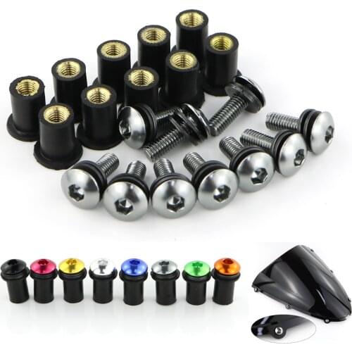 For BMW Ducati Aprilia M4*16 Universal Motorcycle Accessories Windscreen Windshield Wind Deflectors Bolt Kit Screw Aluminum