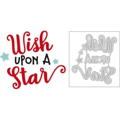 2020 Hot New Lower Case English Letters Word Wish Upon a Star Metal Cutting Dies Foil and Scrapbooking For Card Making no stamps