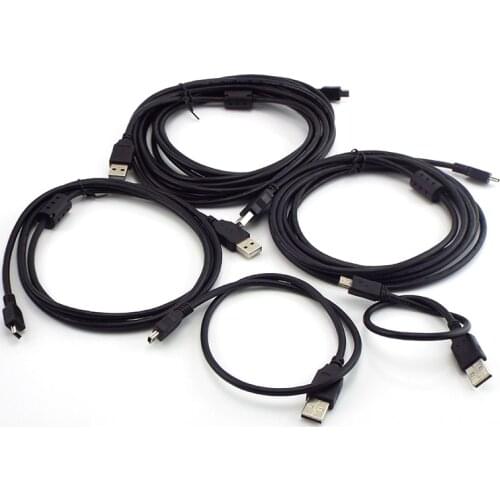 Data Charging Cable Cord Adapter USB 2.0 A Male to Mini T-port 5pin Mini USB Charger Adapter Connector 0.3m/0.5m/1m/3m/5m