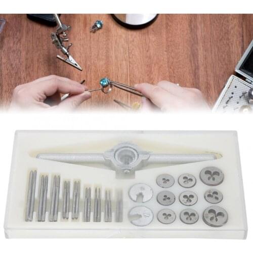 Quality 31pcs/set Metal Screw Tap & Die Set External Thread Cutting Tapping Hand Tool Kit Portfolio Tools for Jewelry Making