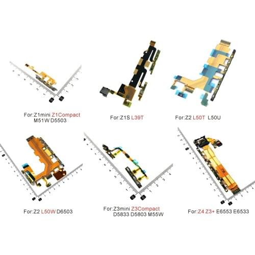 Power On/Off Button & Volume Up/down Buttons Flex Cable For Sony Xperia Z1 mini Compact Z1S L39T Z2 L50W D6503 Z3 Z4 Z3+ E6553