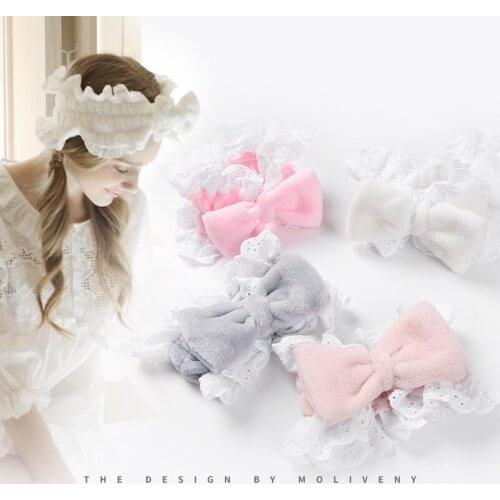 Korea cute and simple mask hair band tie headgear wash face hair band net red hairpin headscarf female headdress hair bundle