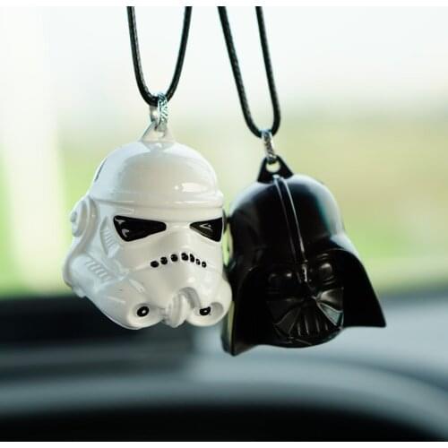 MR TEA Figure Doll Car Pendant Rearview Mirror Decoration Hanging Black Darth Vader White Stormtroopers Ornament For Star Wars