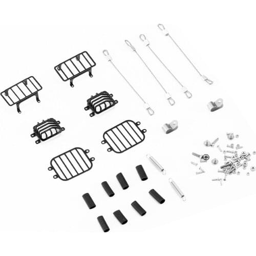 Metal Front Rear Light Cover Protective Shell For 1:10 RC Crawler Traxxas TRX4 G500 TRX6 G63 G500 Upgrade Parts Set