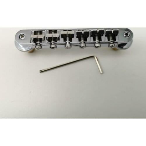 -Matic Electric Guitar Bridge 1 Set Chrome Silver Gold Roller Saddle Tune-O For LP SG Electric Guitar ( BM003 ) MADE IN KOREA