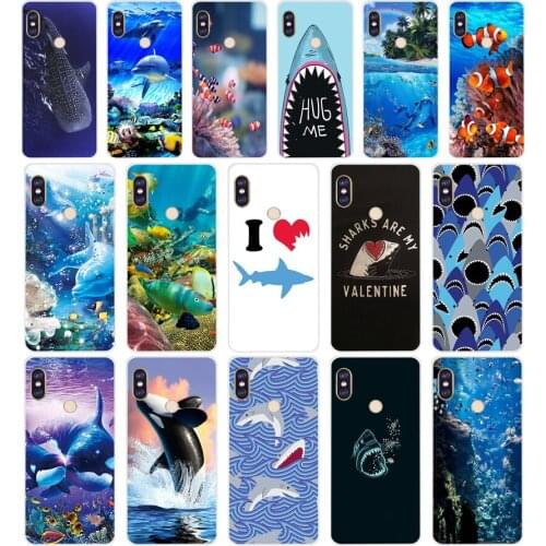 254FG ocean Whale Sharks fish Soft Silicone Tpu Cover phone Case for xiaomi redmi 5A 8 8A 5Plus note 5 5A 8 8t Pro