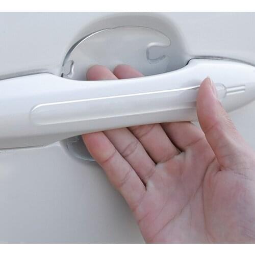 Car door bowl sticker transparent epoxy door handle protection stickers soft rubber anti-scratch for Mazda 2 3 5 6 8 CX 5 ATENZA