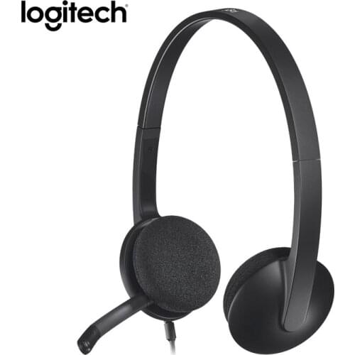New Logitech H340 wired mic headphone with USB interface headset for computer learning office home headset