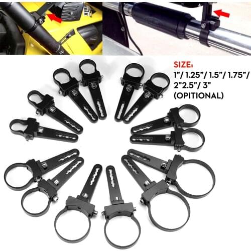 New 2X Tube Bull Roll Bar Light LED Bar Mount Bracket Clamps Holder For Auto Car Truck Trailor Off Road ATV UTV