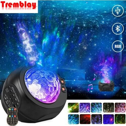 New Galaxy Projector Night Light Bluetooth Starry Sky DJ Sound Party Lights Sky/Nebula/moving Waves Disco Laser Projection Lamp