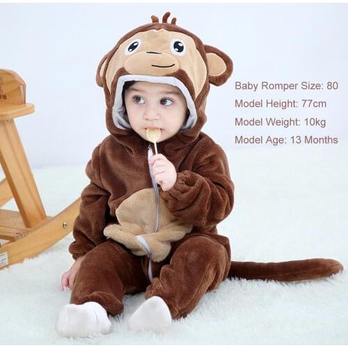 Baby Girl Clothes Monkey Animal Baby Rompers Costumes New born Bebe Clothing Panda Onesie Toddler Pajamas Winter Boys Jumpsuit